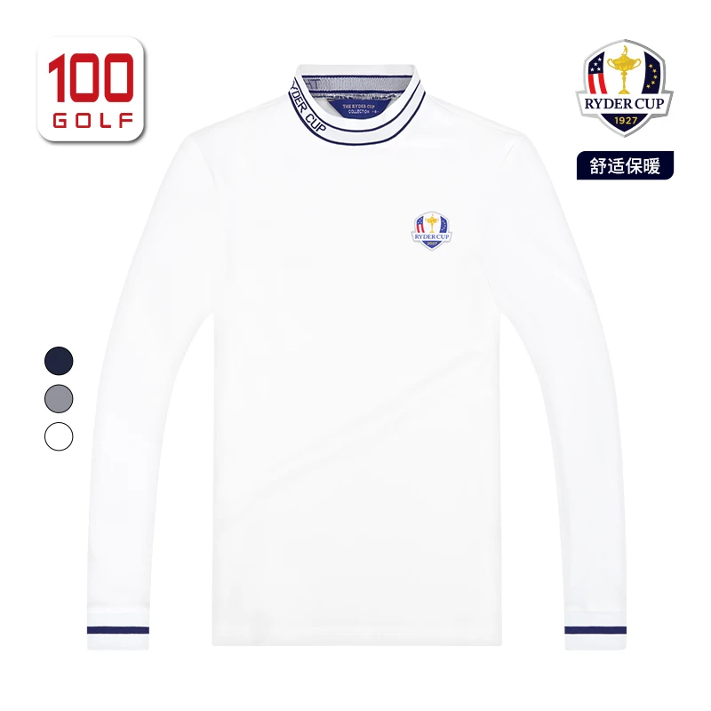 RYDER CUP莱德杯高尔夫男装长袖25秋季保暖高弹立领T恤RM252PC051
