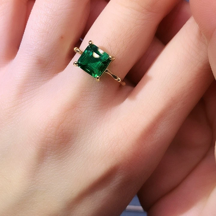 透辉石戒指银S925镶嵌