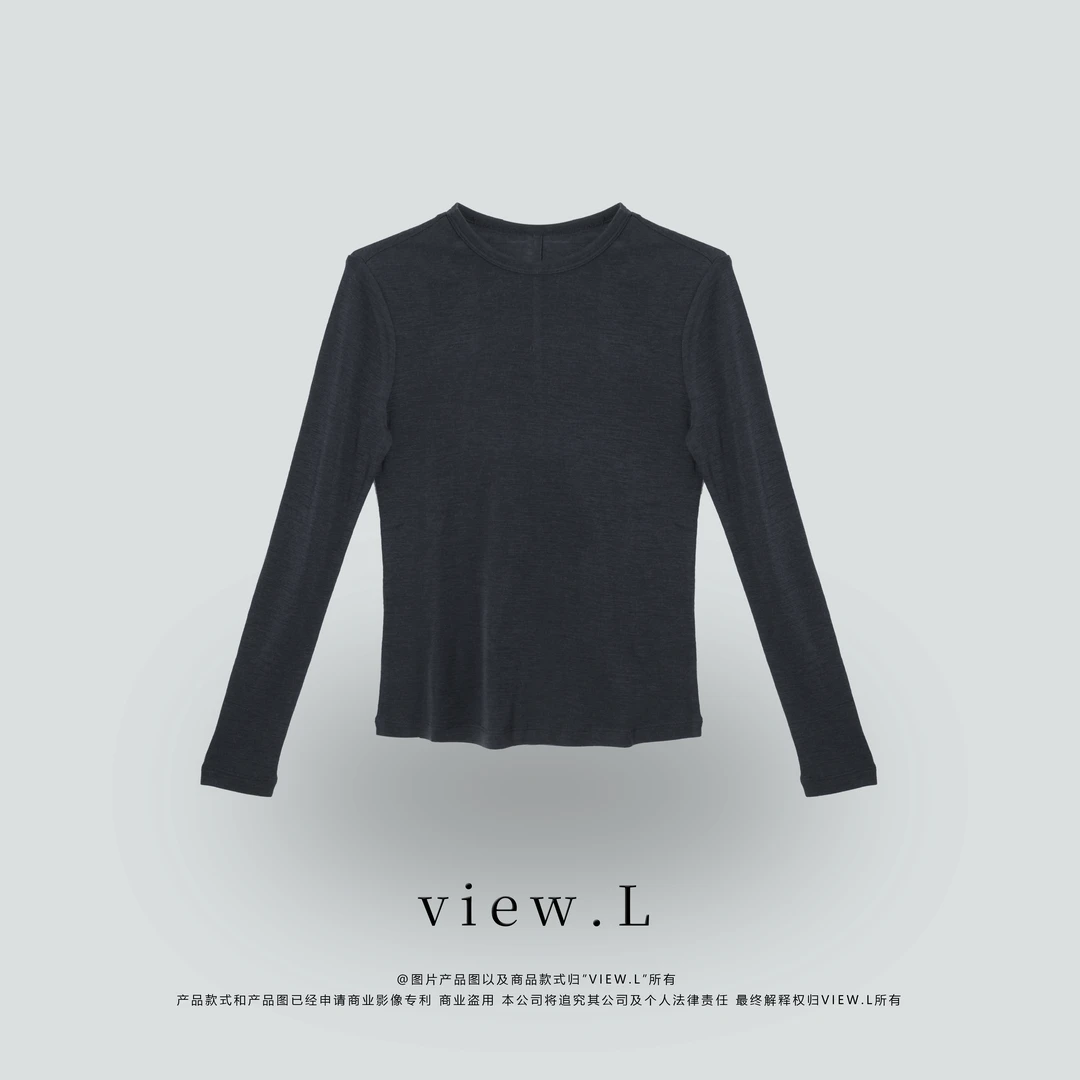 view.l25 一体织修身 亲肤高弹 羊毛衫 W2317