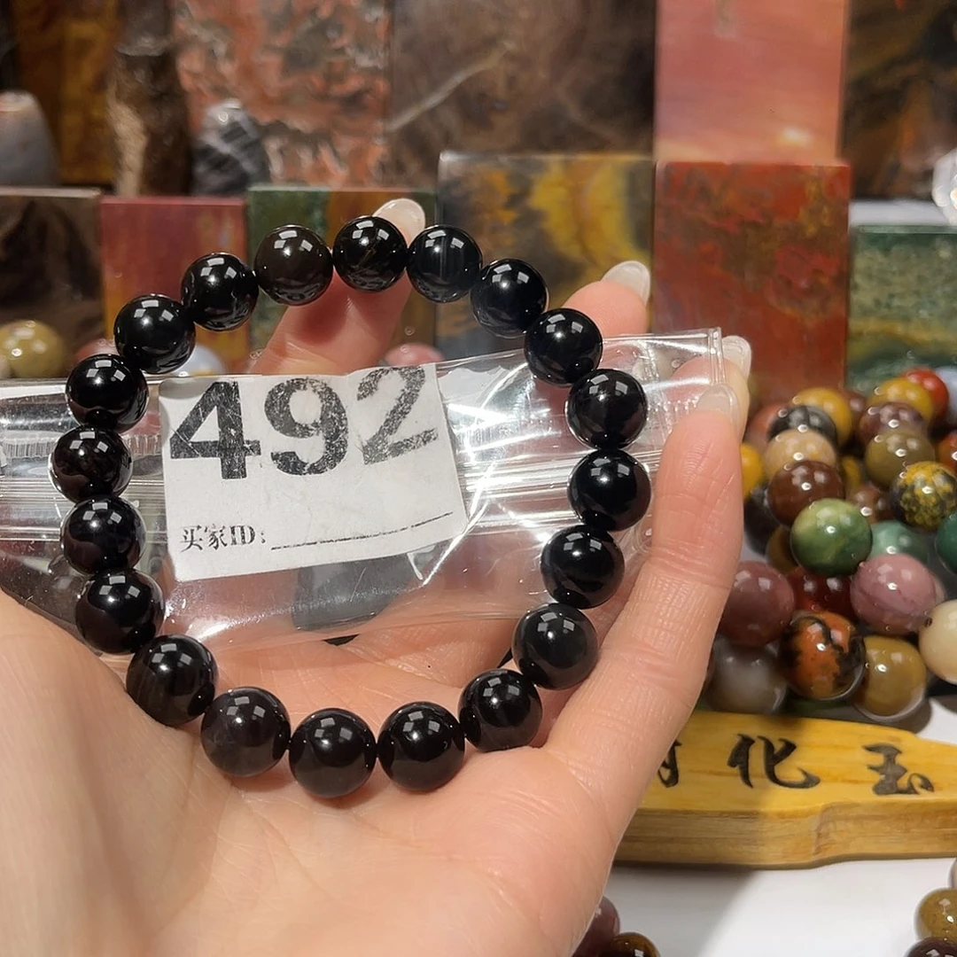 硅化玉未镶嵌天然北票硅化玉手串10.6