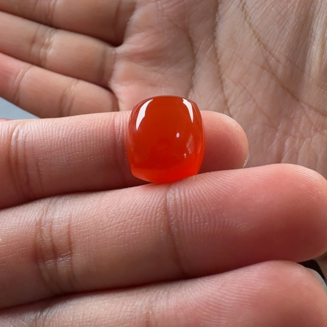 南红玛瑙未镶嵌面戒面14.7mm