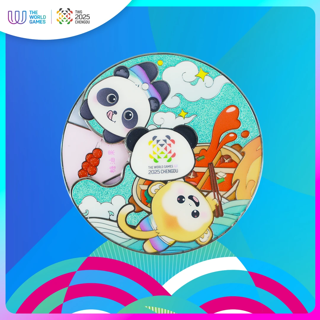 2025成都世运会-吉祥物锦仔蜀宝-寻味之旅旋转冰箱贴直播【ZB】