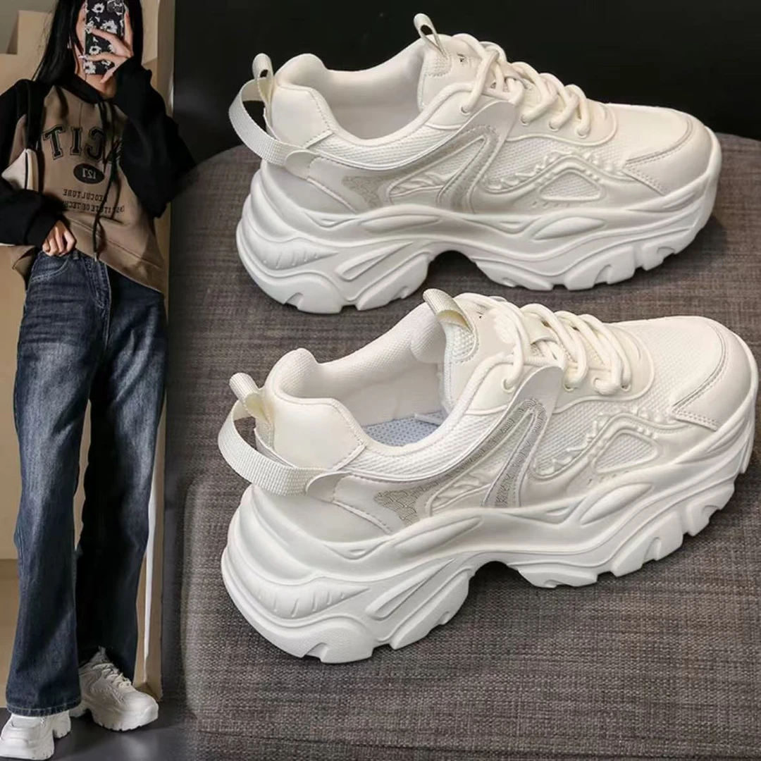 【网面+超轻底】日常百搭~休闲时尚~网面透气~老爹鞋~240007