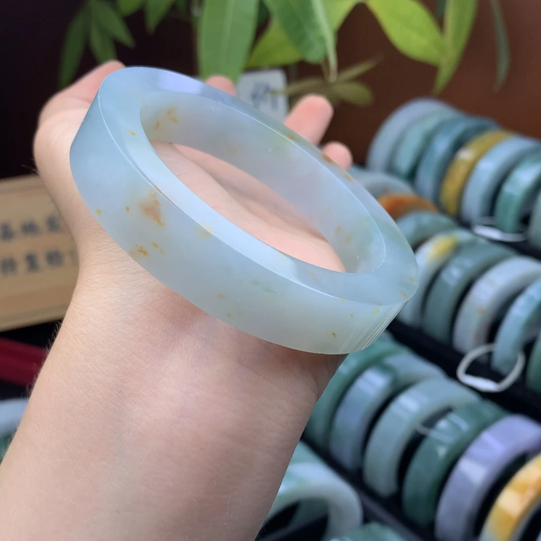 定制翡翠手镯未镶嵌定制不退不换