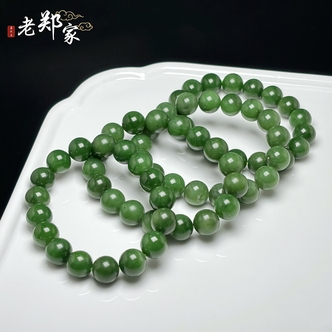 【老郑家】和田玉手串 多样性发其一 约11mm+ 有黑点