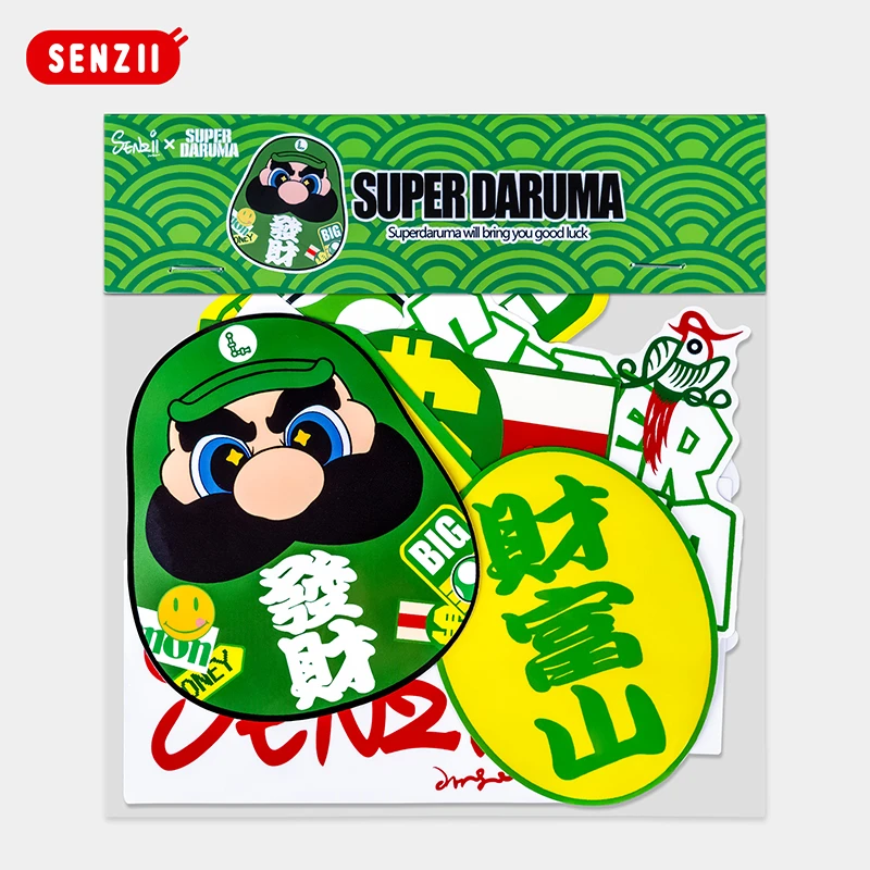 【现货】SENZII千記商行x财神院子超级达摩发财贴纸行李箱贴纸装饰