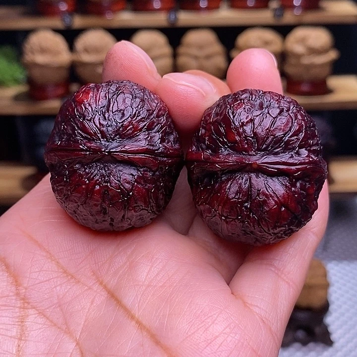 文玩核桃把件蛇皮球29