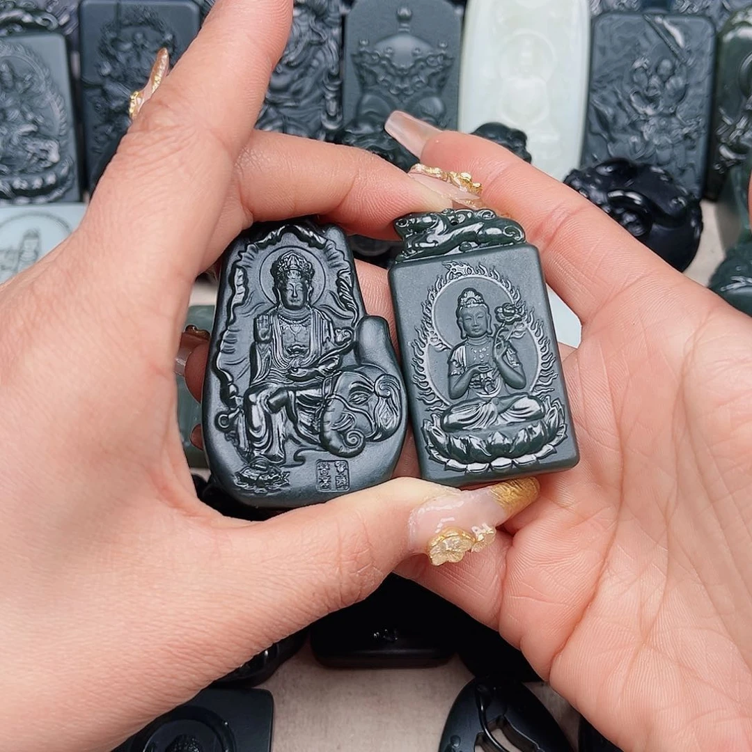 和田玉颈饰未镶嵌感**生