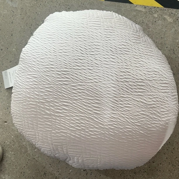 小华 直径约40灰色褶邹抱枕 发1个