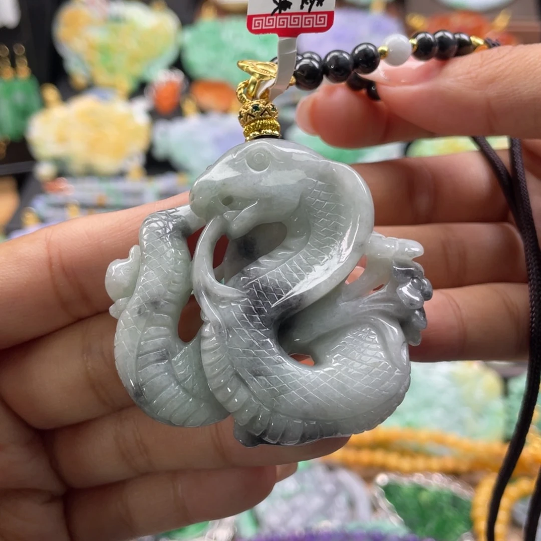 翡翠未镶嵌颈饰代编织