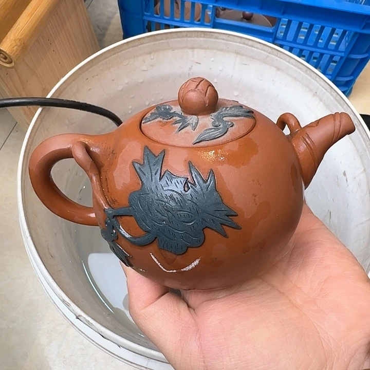 紫砂茶壶半**亮宜兴原矿手工紫砂壶紫砂