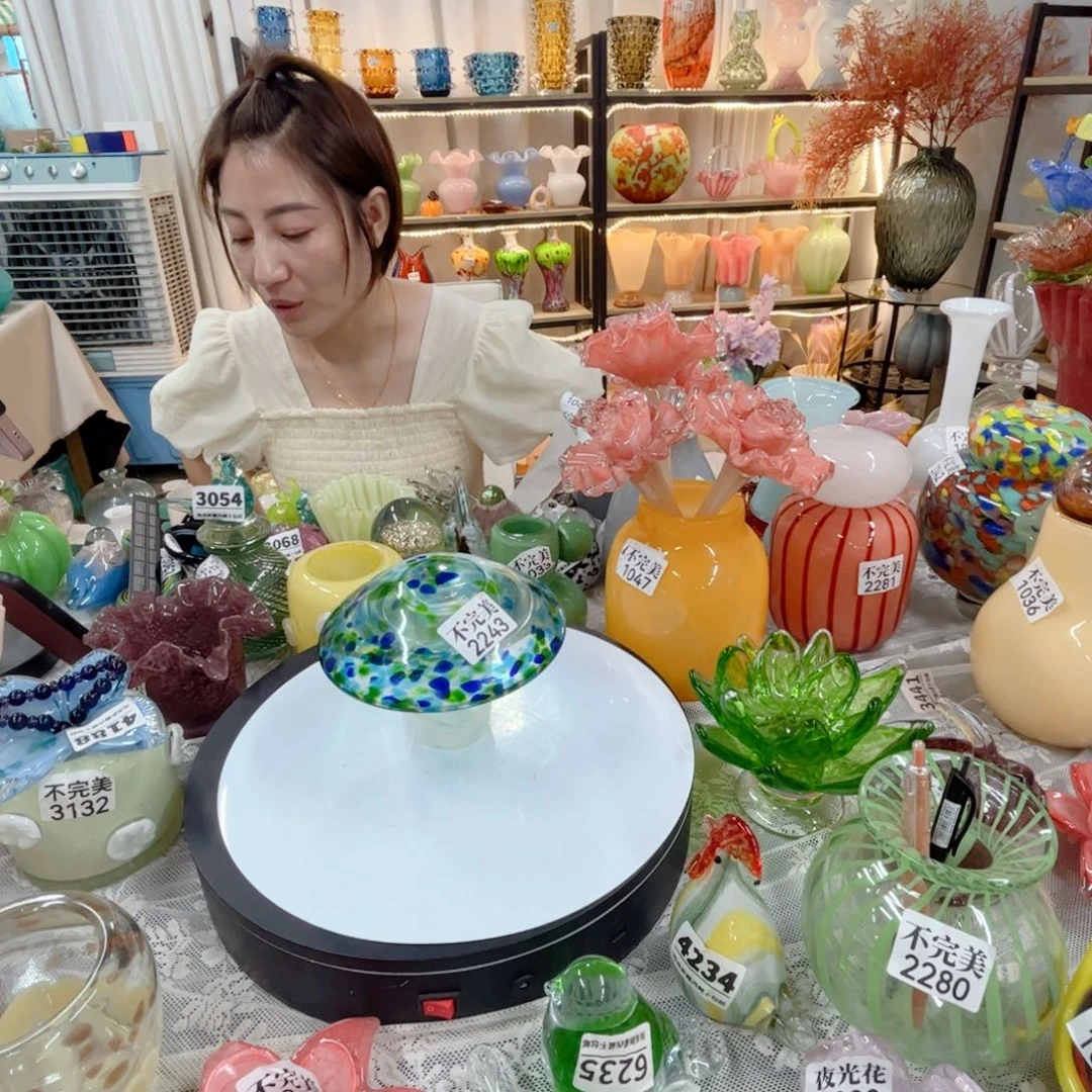 2243不完美琉璃花瓶摆件不完美