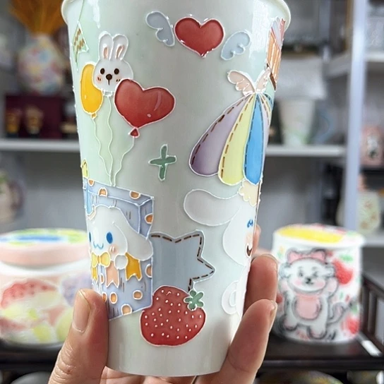手绘高温釉下彩陶瓷