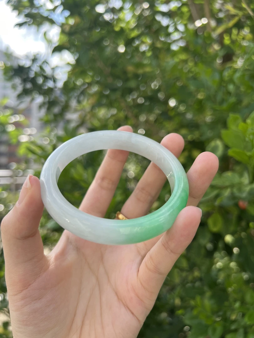H01冰飘花绿飘花美人镯