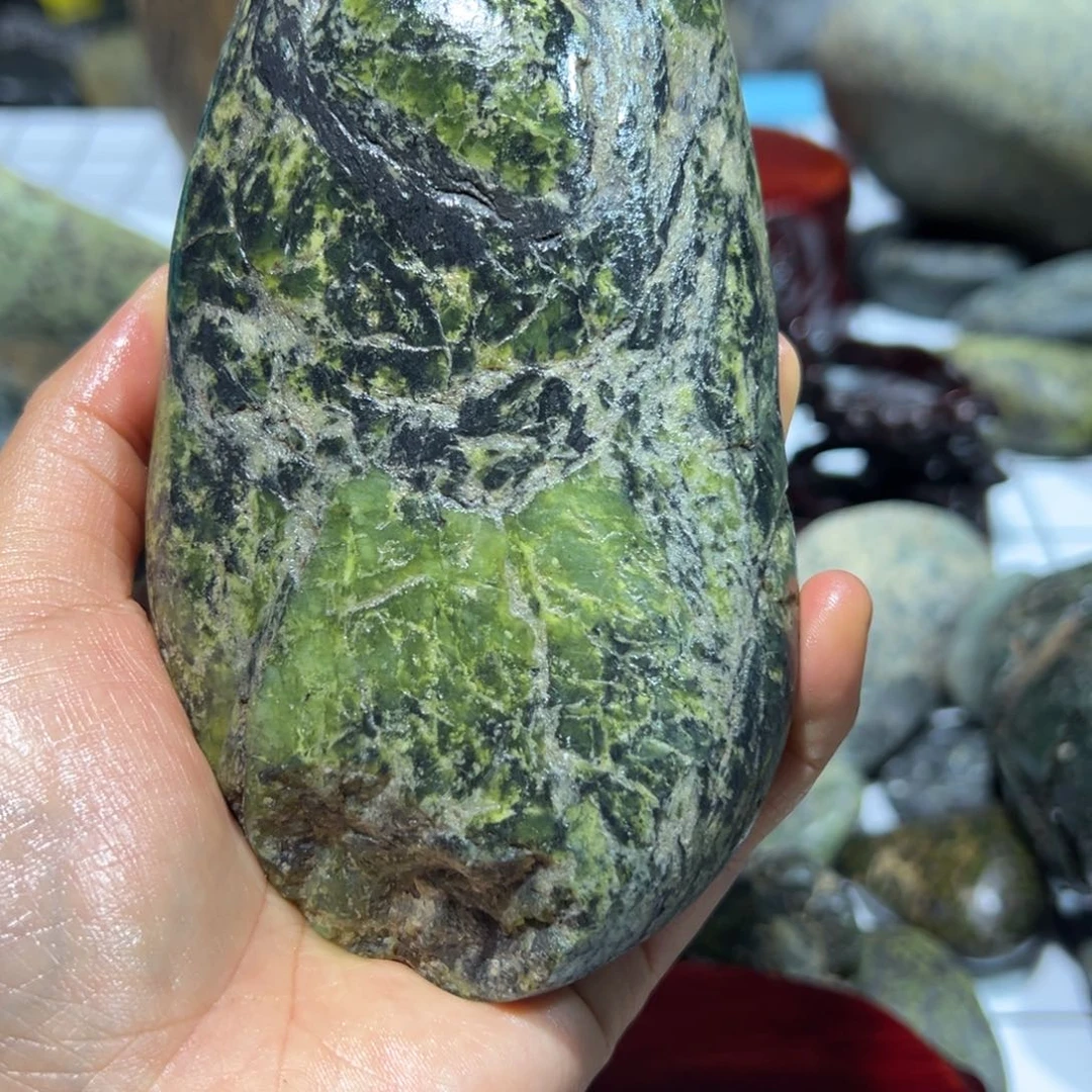未镶嵌蛇纹石玉西藏藏玉药王石a****l