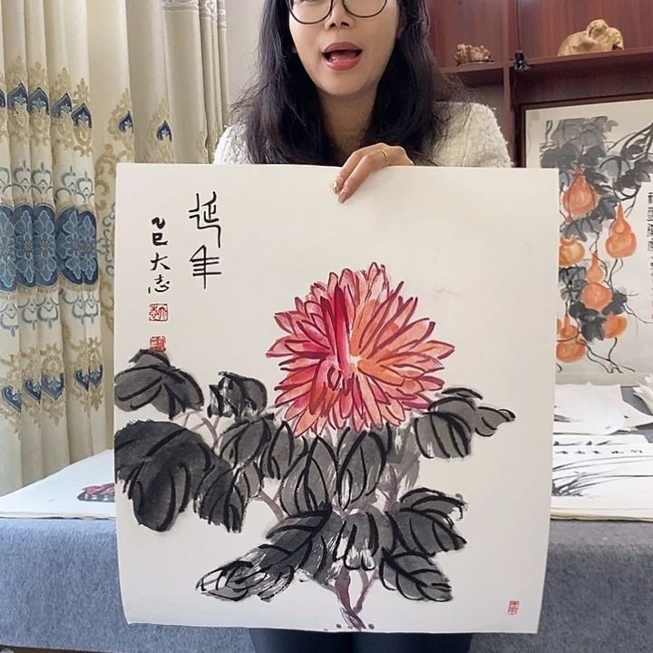 国画纯手绘国画写意作品48*55