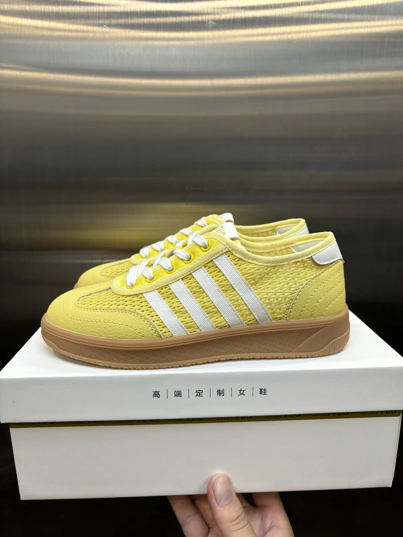 薇玖芭2025新款网面透气真皮德训鞋女夏季薄款镂空单网轻便软底