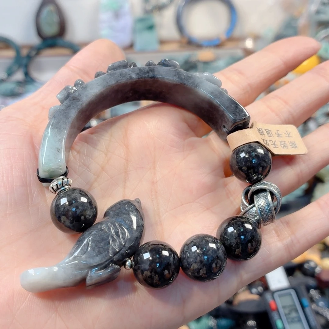 未镶嵌手链翡翠一***妍手串