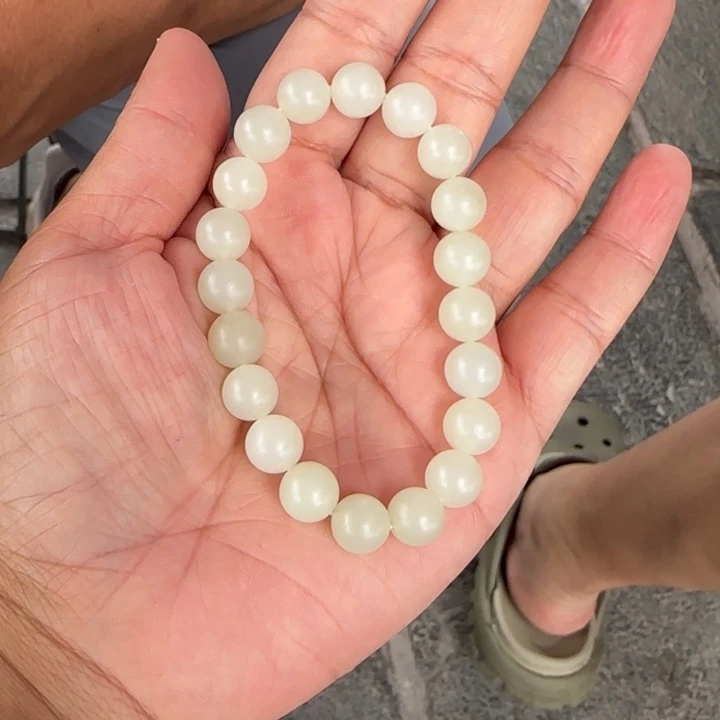 手链未镶嵌和田玉（糖玉）高货放大漏