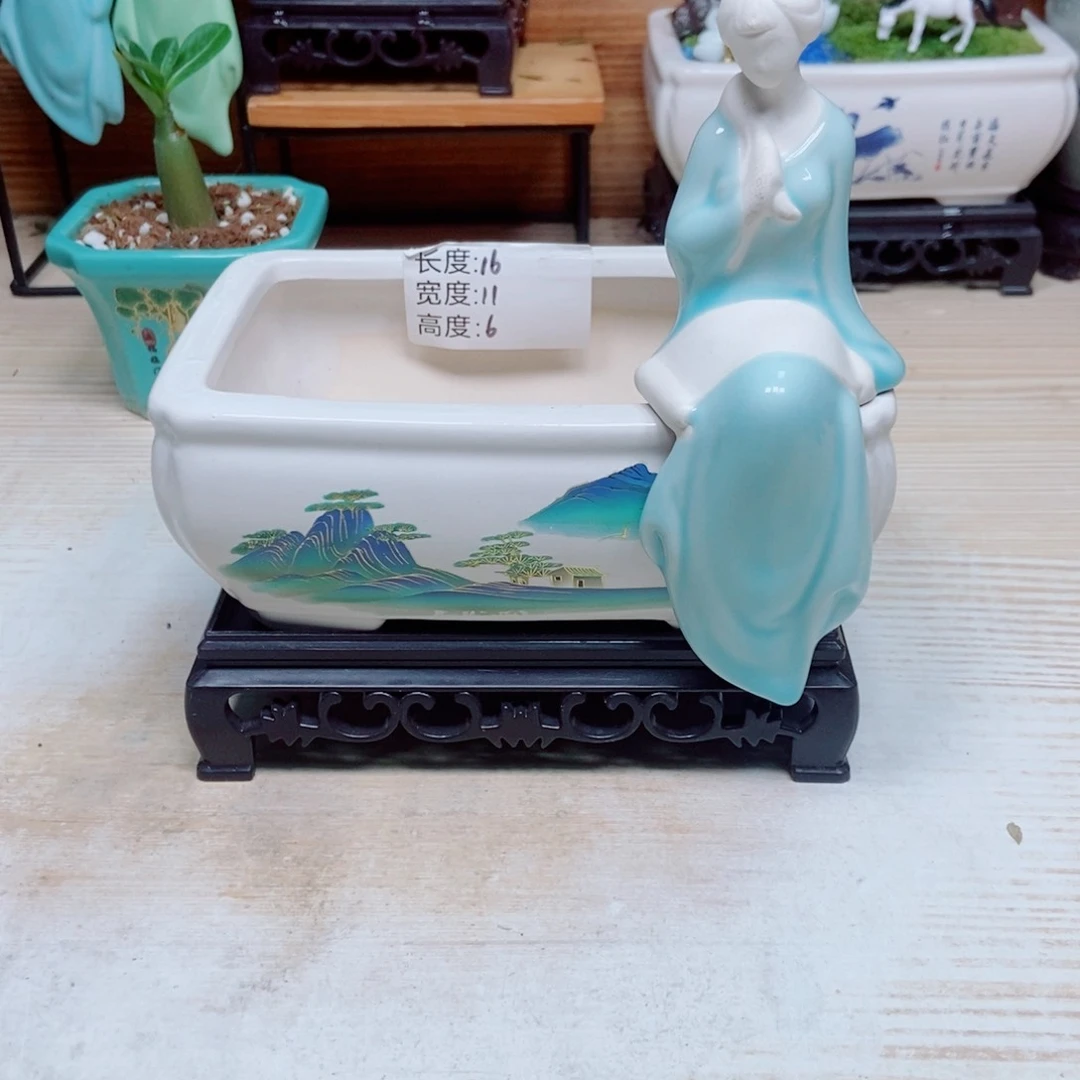 瓷片陶瓷花盆陶瓷艺术