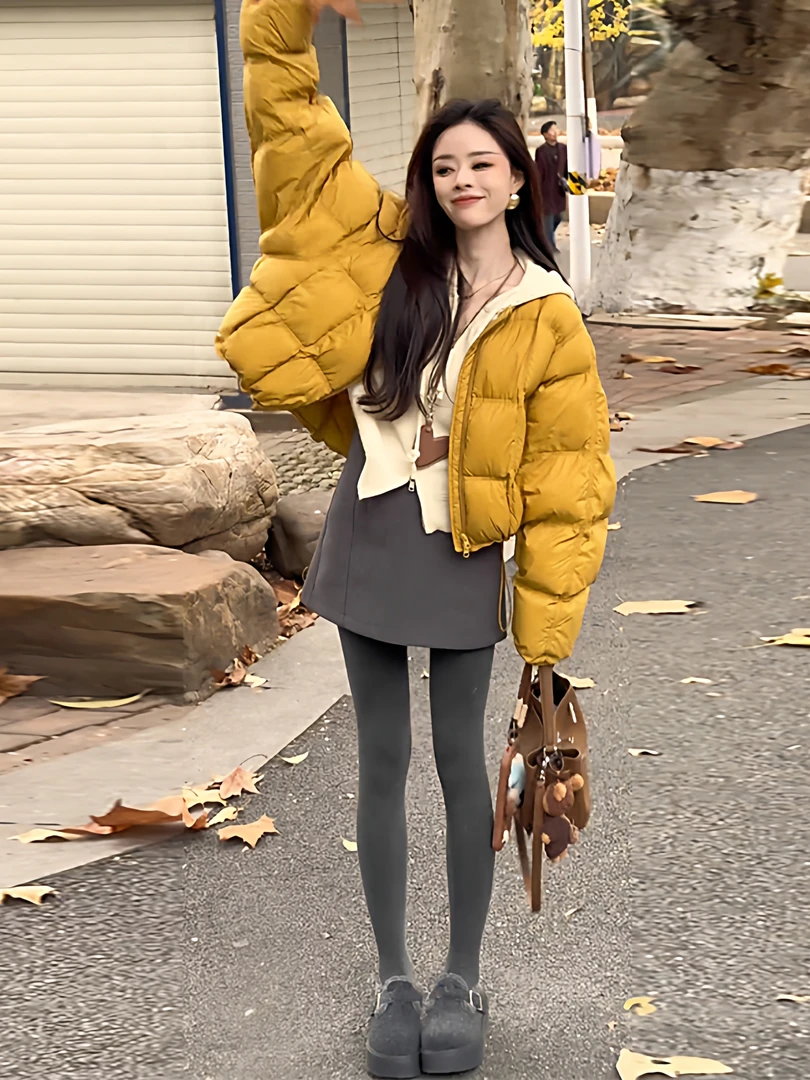 时尚短款棉服女2025冬季新款韩版宽松加厚保暖面包服棉袄外套