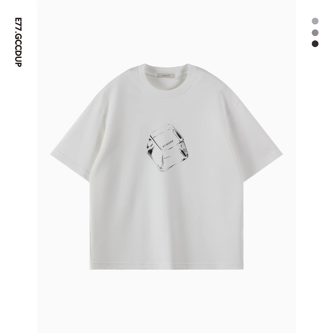 GCCDUPE77夏季莫代尔印花短袖情侣百搭透气时尚简约休闲T恤2696