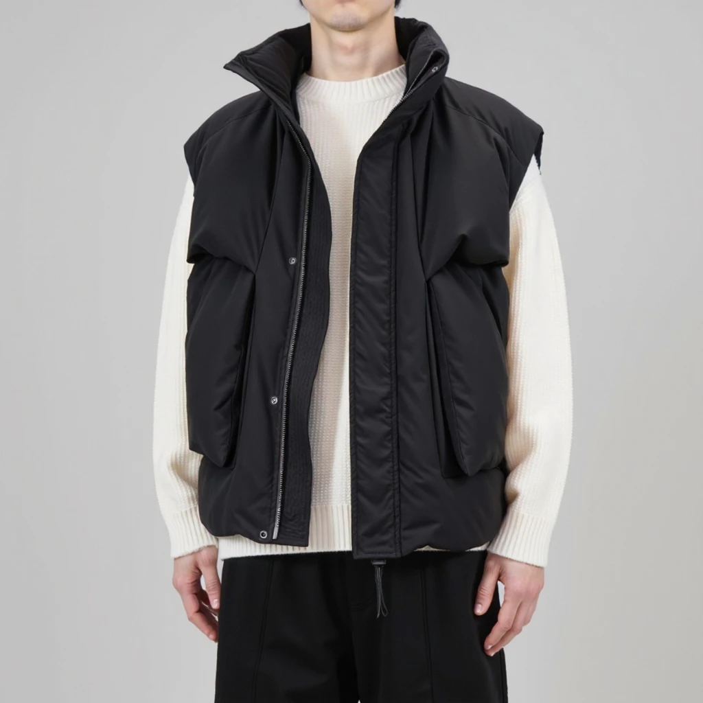 FIVE PLUS立领加厚立体剪裁羽绒马甲 2SM333024E