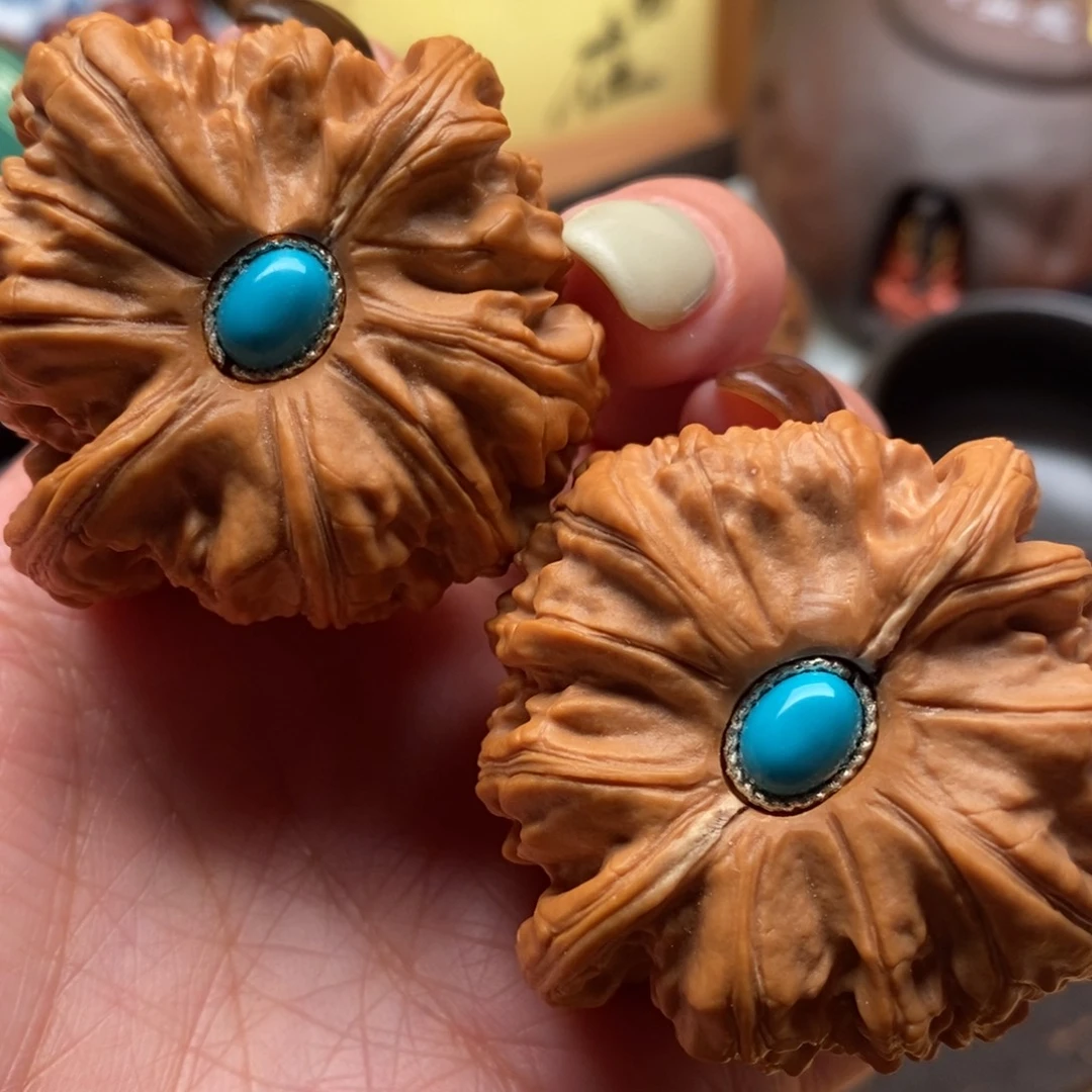 把件文玩核桃46尺寸白狮子