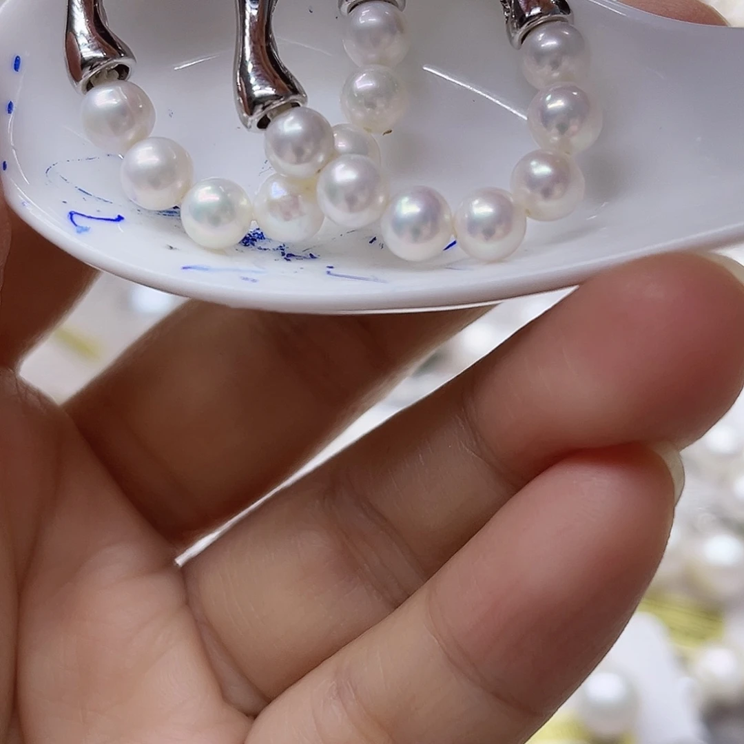 银S925镶嵌淡水珍珠吊坠耳钉