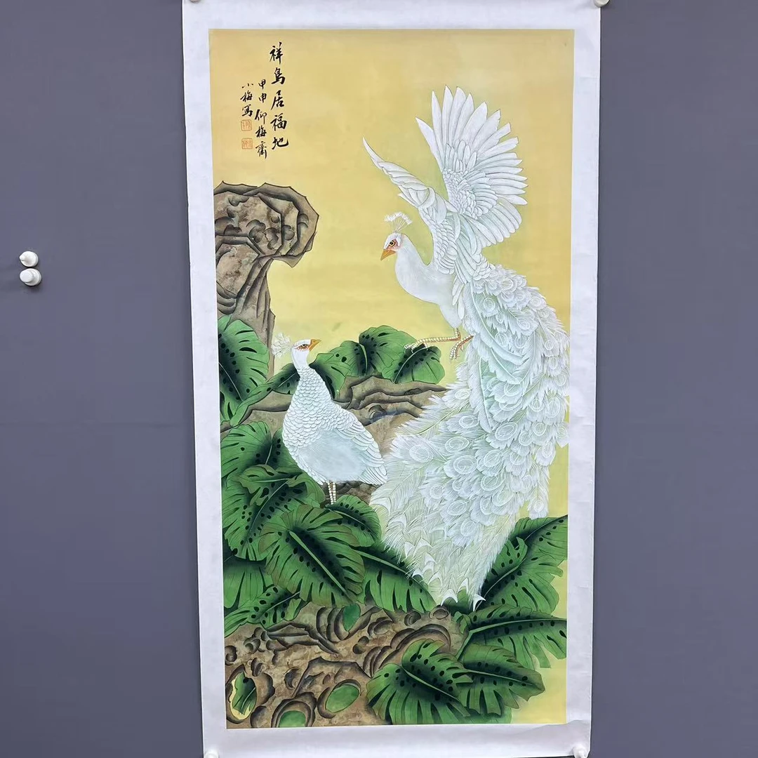 陈长智工笔花鸟/绘画/无装饰/竖幅