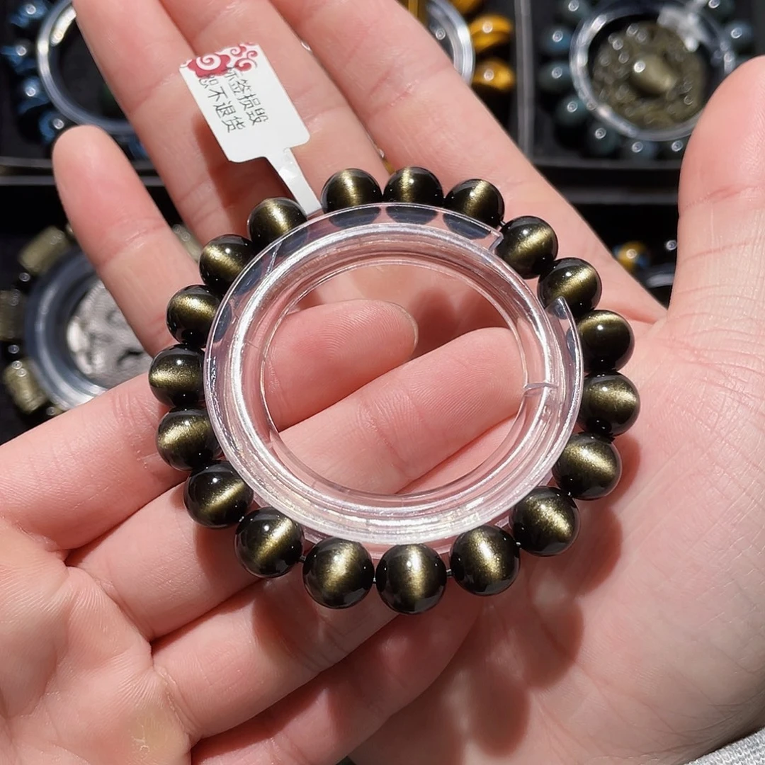 黑曜岩手串未镶嵌