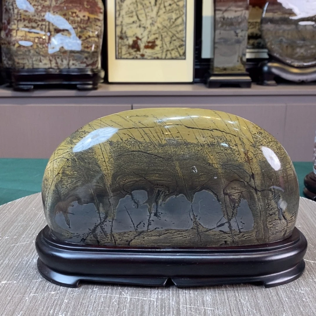 石材广西国画石草花石