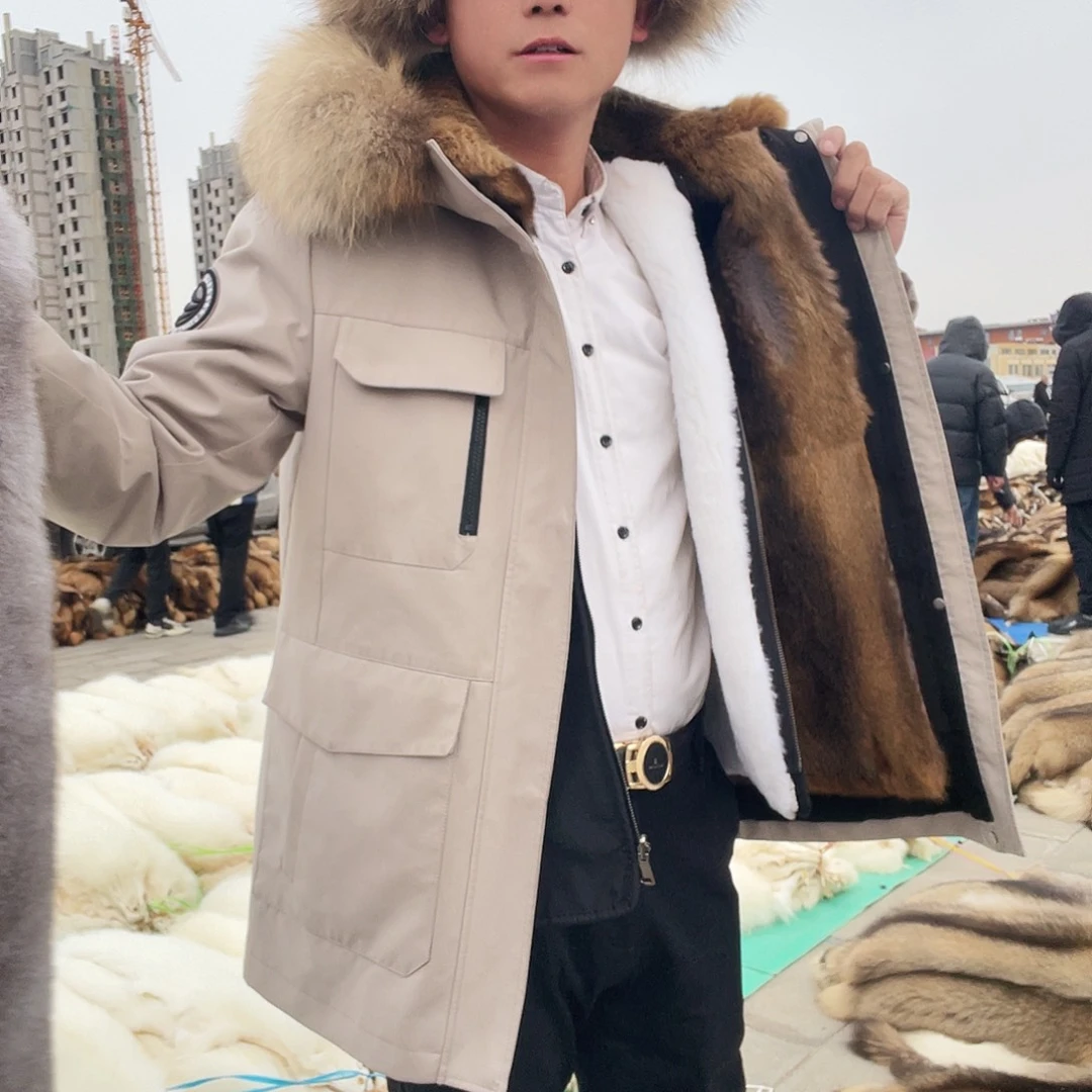 派克服男女同款真毛