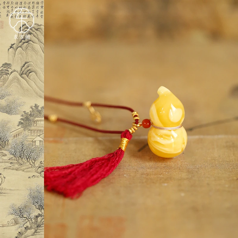 东方俪DOFUNLY【禄凝】琥珀蜜蜡设计款吊坠项链MLXL语棠