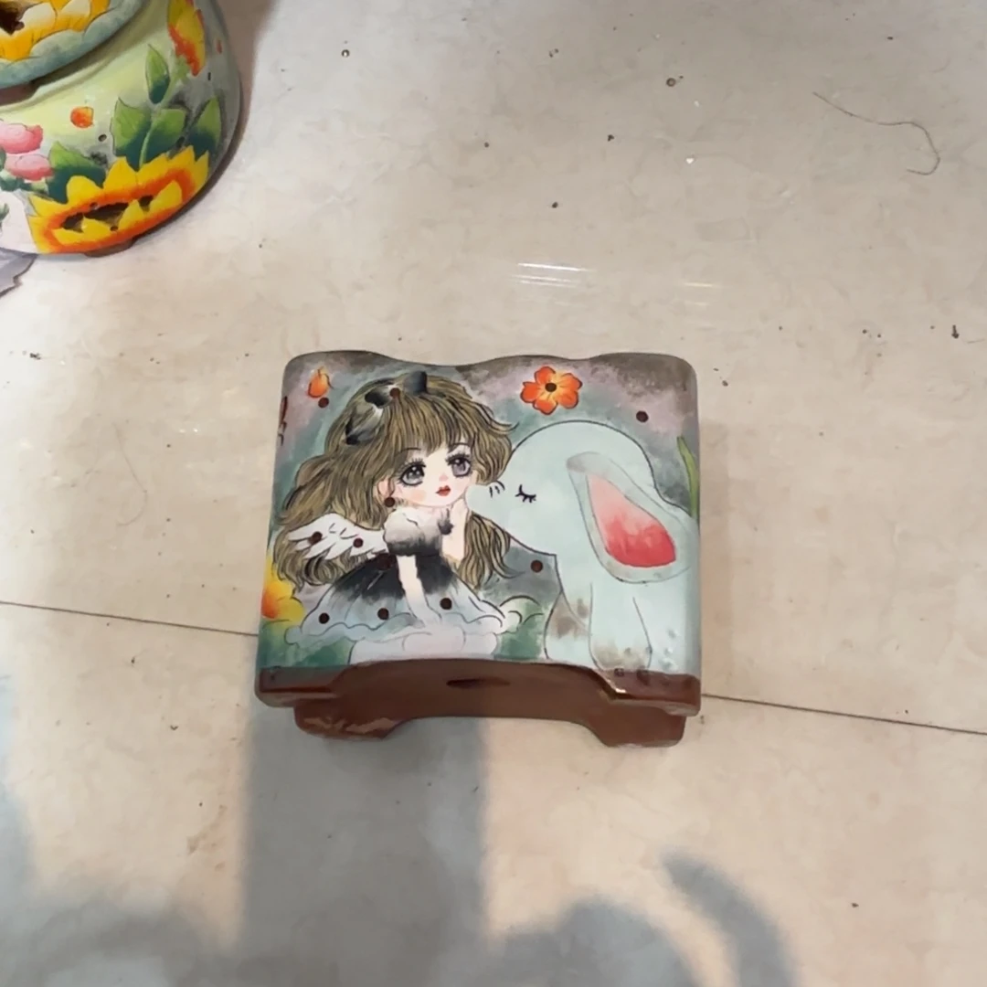 用***9景德镇手绘花盆陶瓷