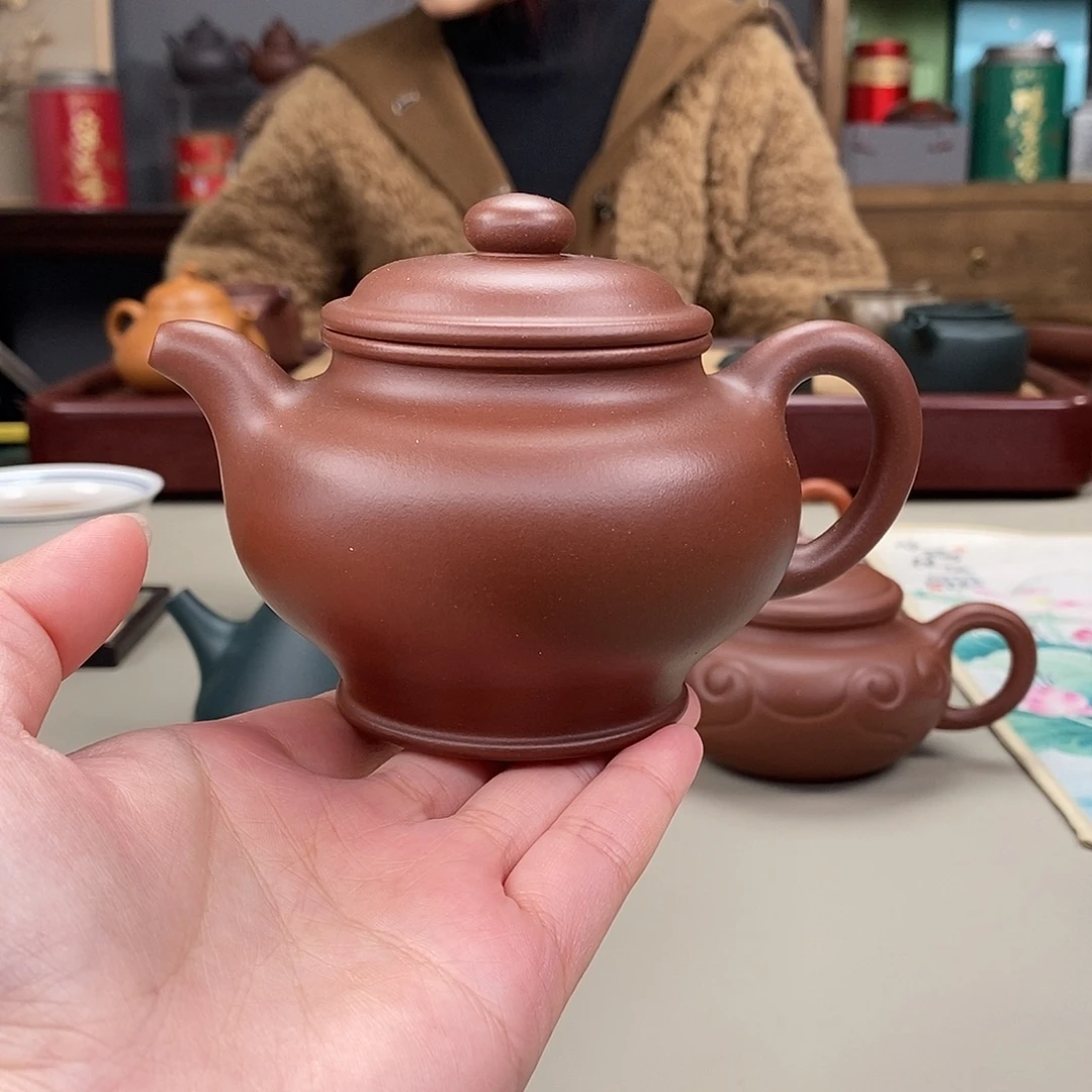 紫砂茶壶黄龙源掇只半手250cc