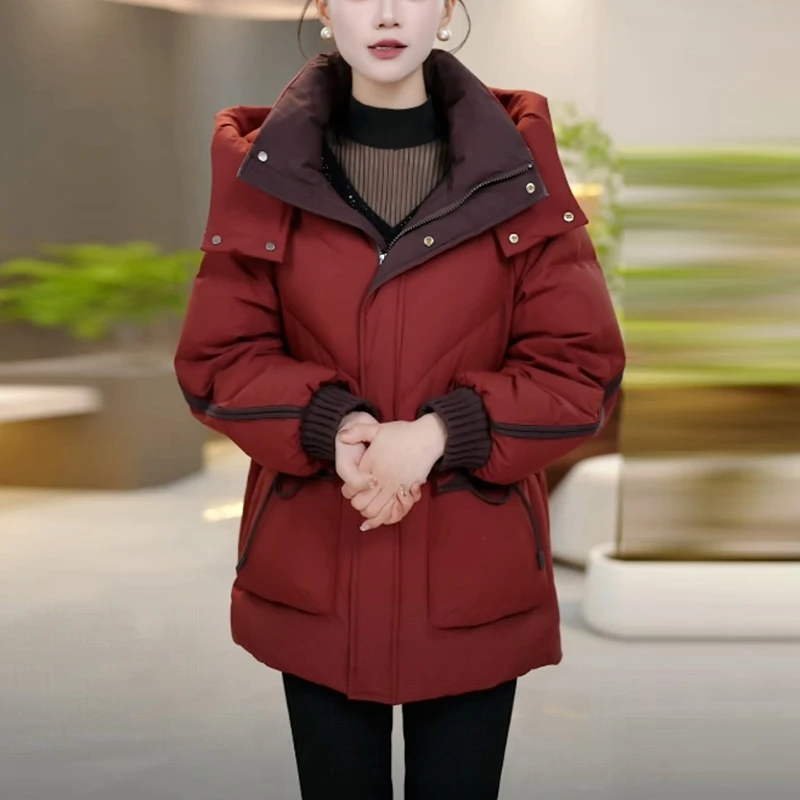 白鸭绒气质加厚保暖羽绒服女士冬季2025新款韩版时尚洋气显瘦外套