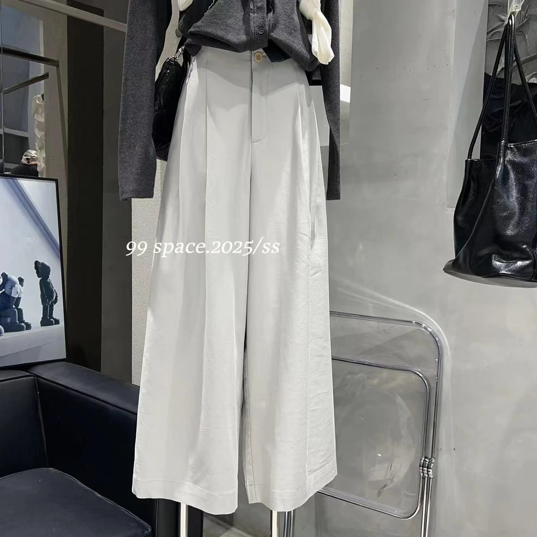 99-25271天S阔腿九分休闲裤