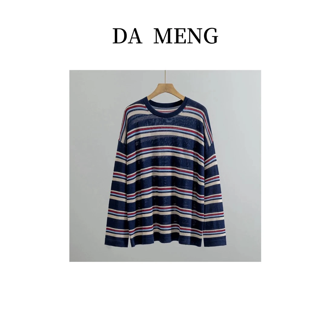 缪小姐 秀款撞色条纹扬子纱针织衫