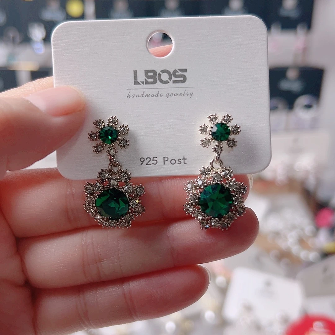 琉璃铁合金合金耳环的