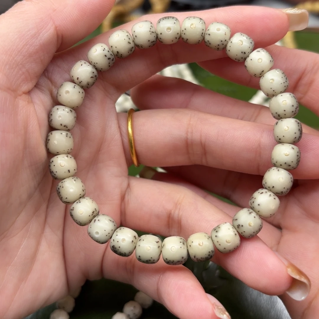星月菩提手串78老型❗️玉化糯冰料❗️石玉料❗️