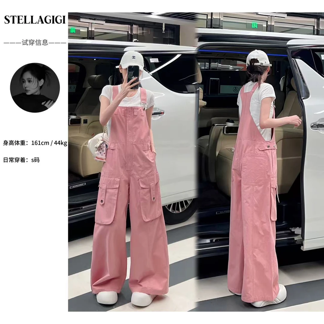 SG / 郭幂幂 SS 高定设计款 工装休闲风大口袋背带裤K-20250259