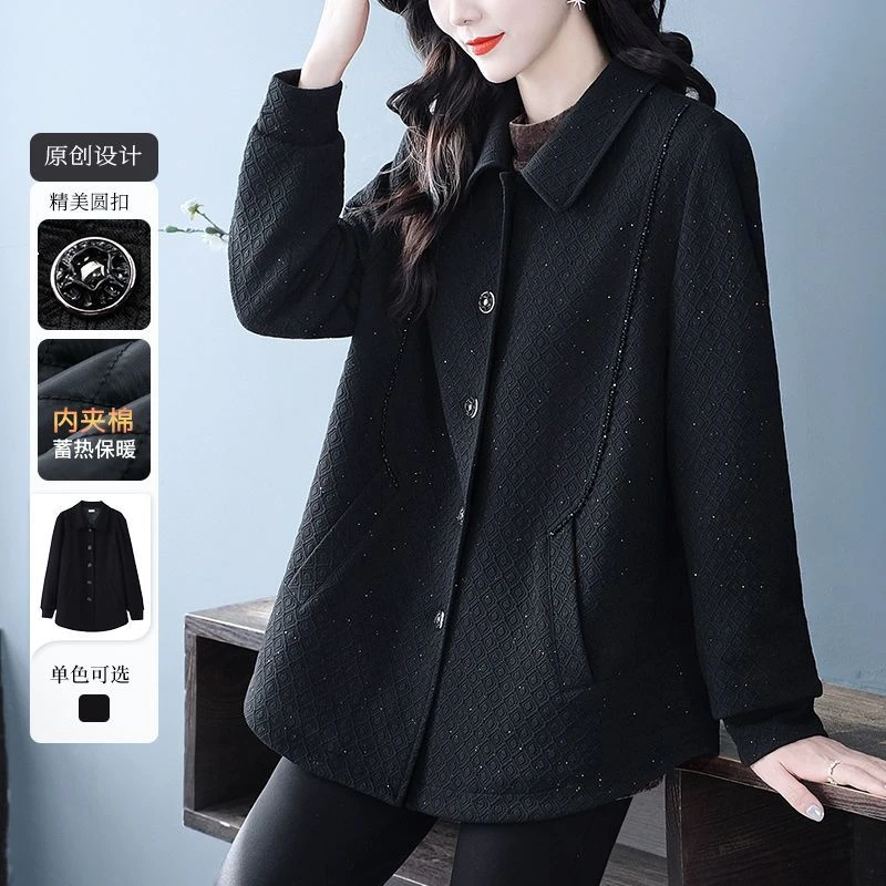 苏兰诺秋季新款大码细闪时尚高级气质百搭外套YW251332