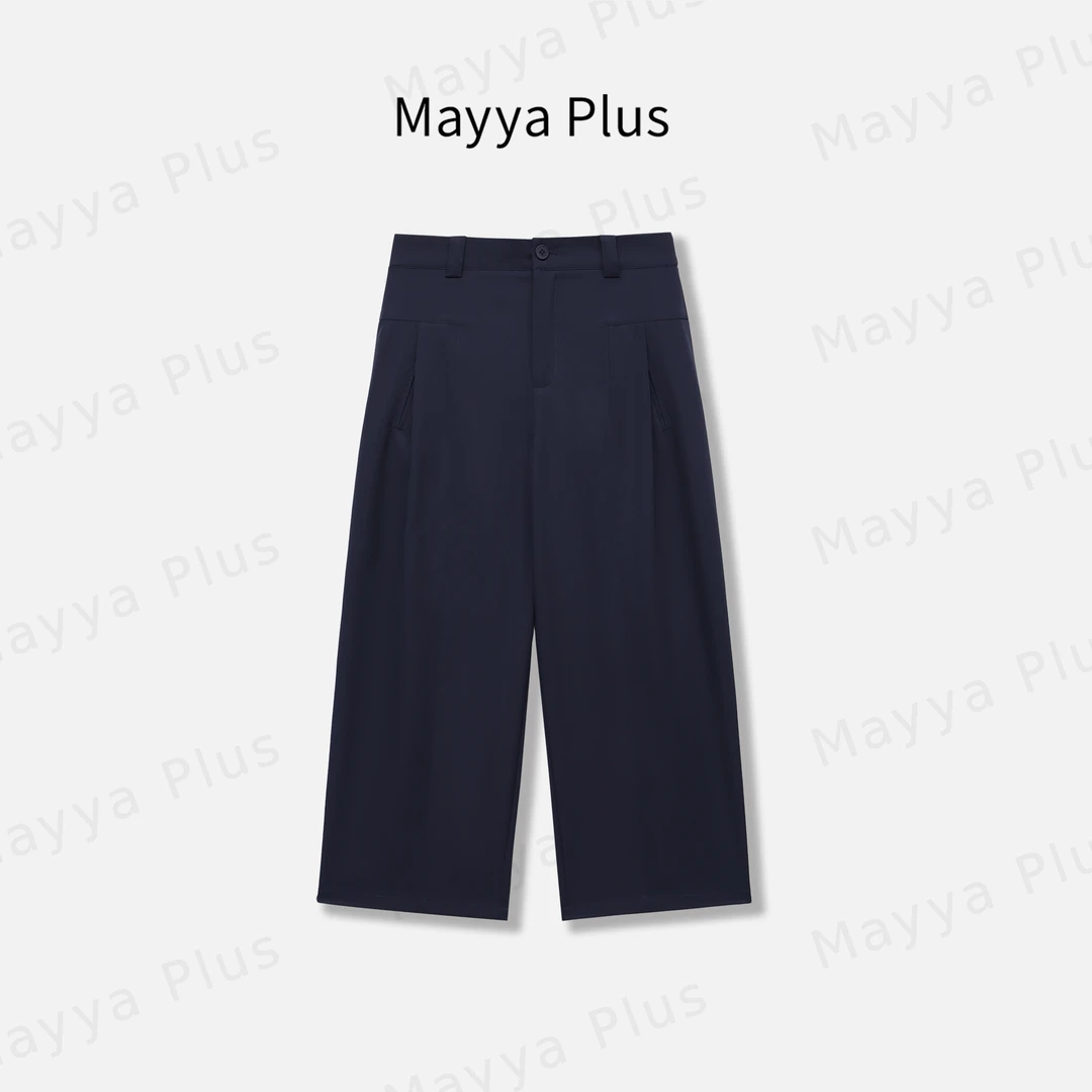 【满分裤】Mayya Plus麦芽定制高腰气质直筒西装裤休闲裤子32528127