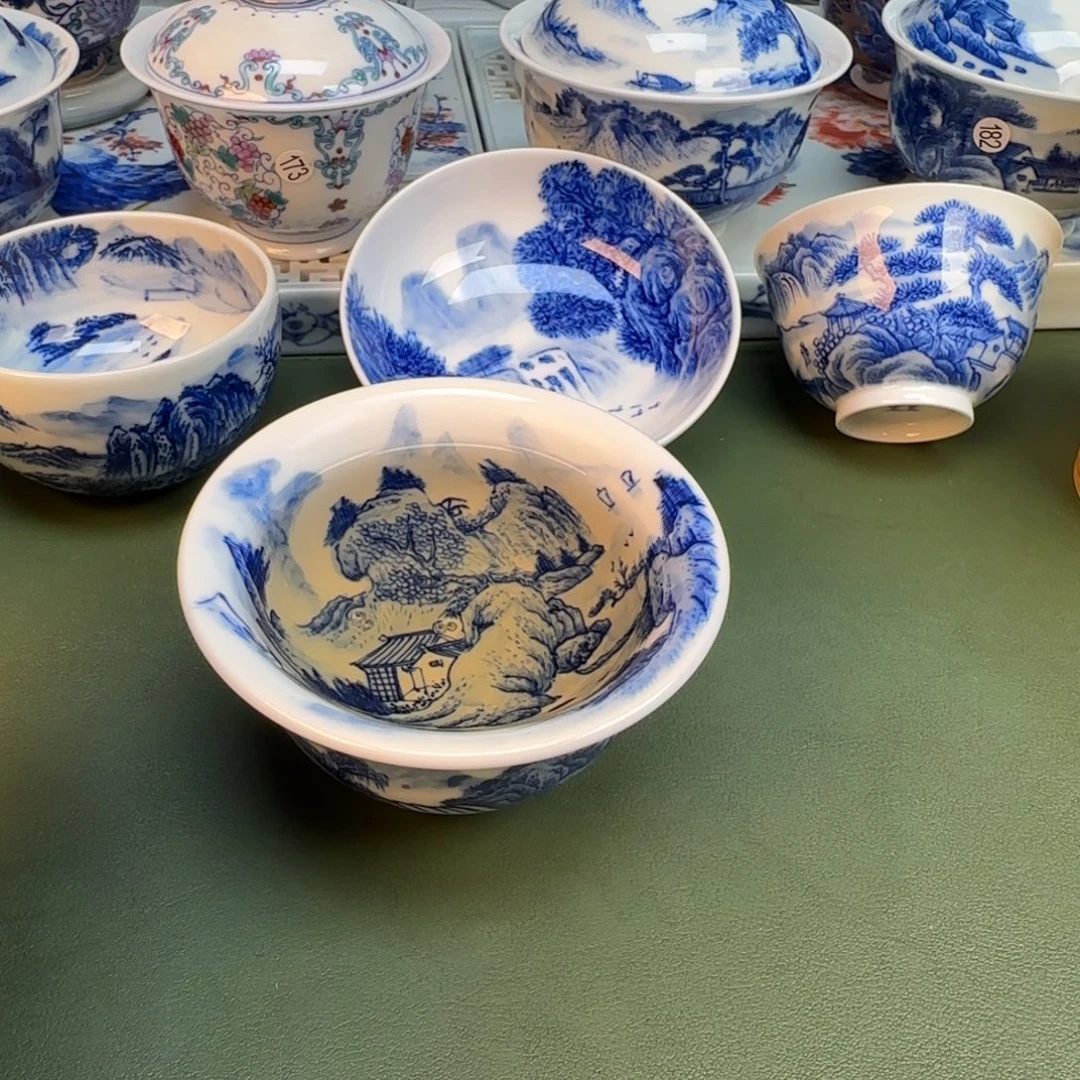 纯手工纯手绘茶具石头252