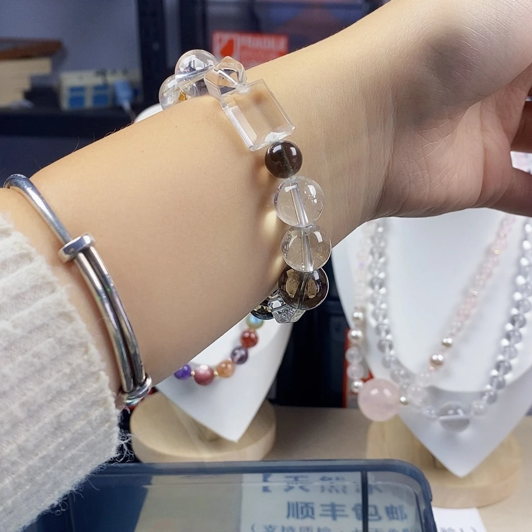 水晶手链银S925镶嵌