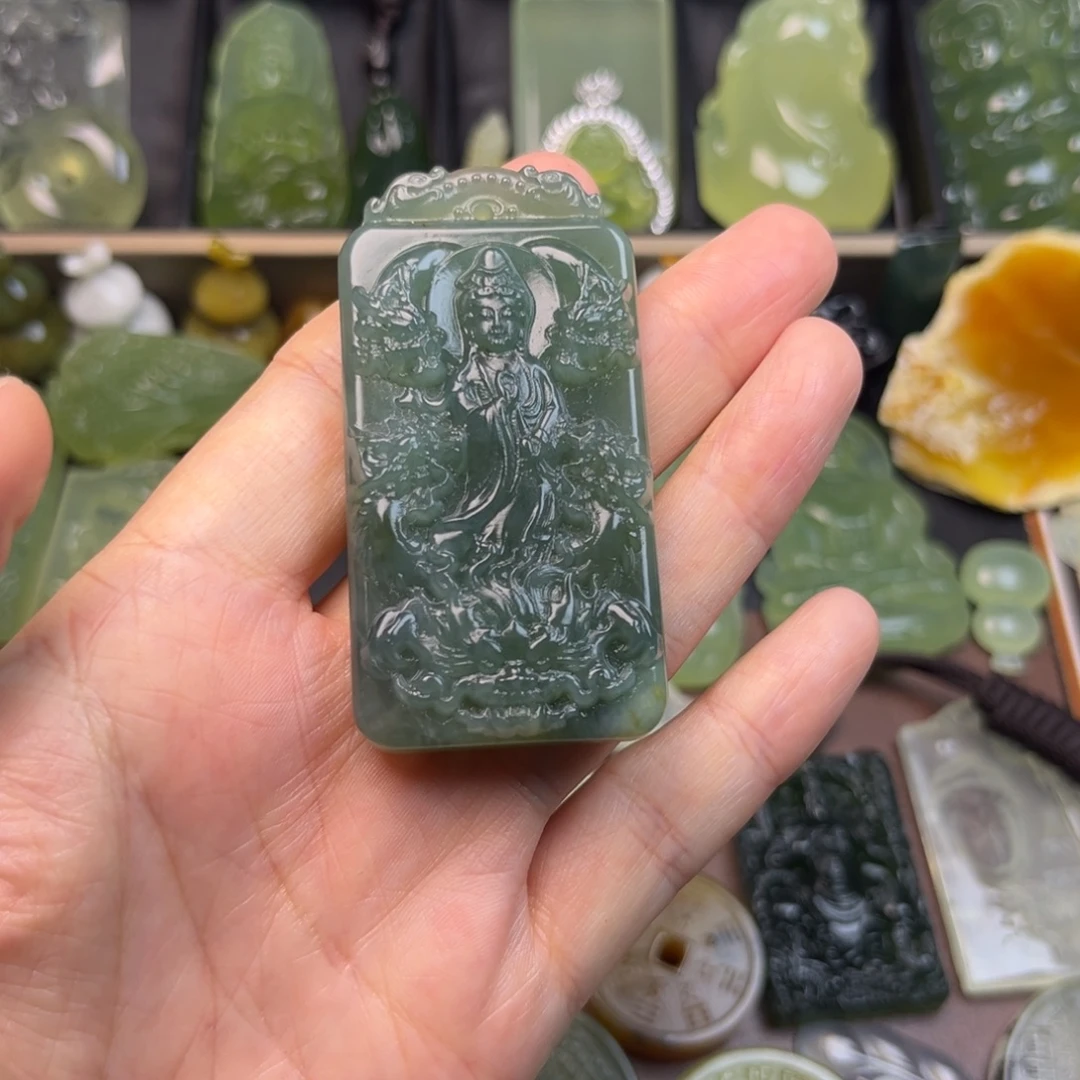 蛇纹石玉未镶嵌吊坠(不含链)