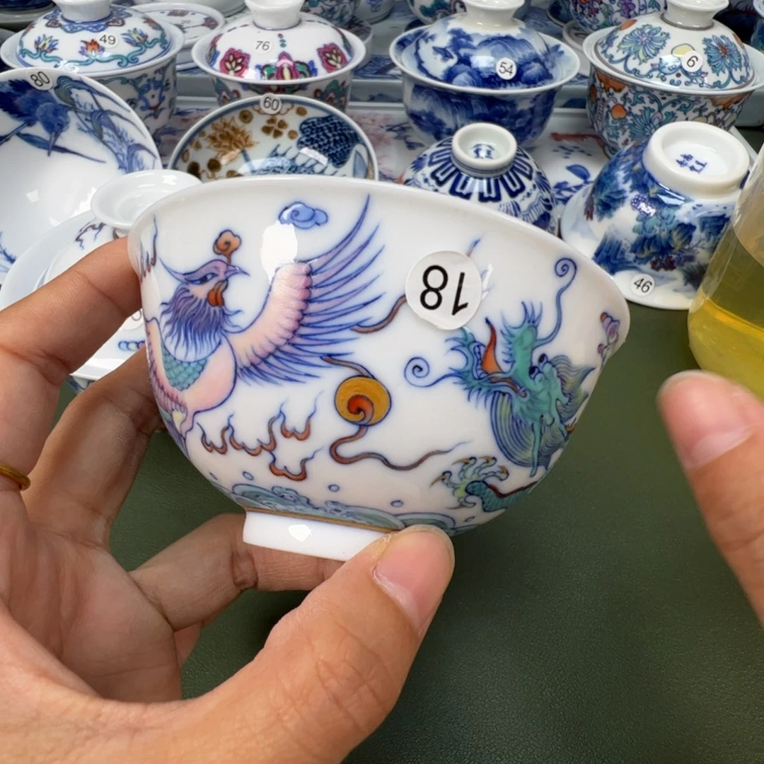陶瓷景德镇纯手工纯手绘茶具木木18