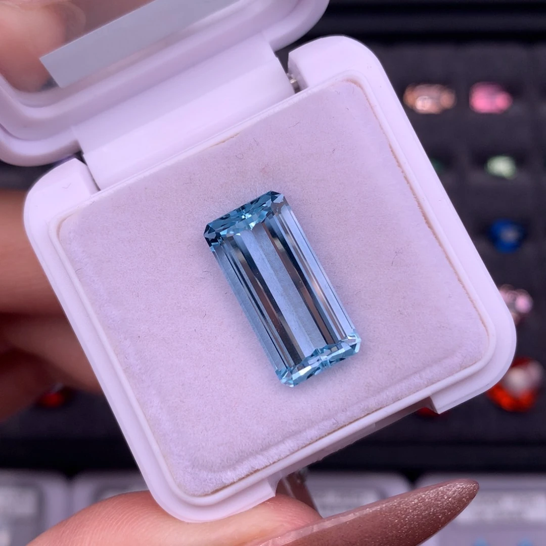 海蓝宝石裸石未镶嵌8.35ct全净圣玛利亚吉尔德开播特惠