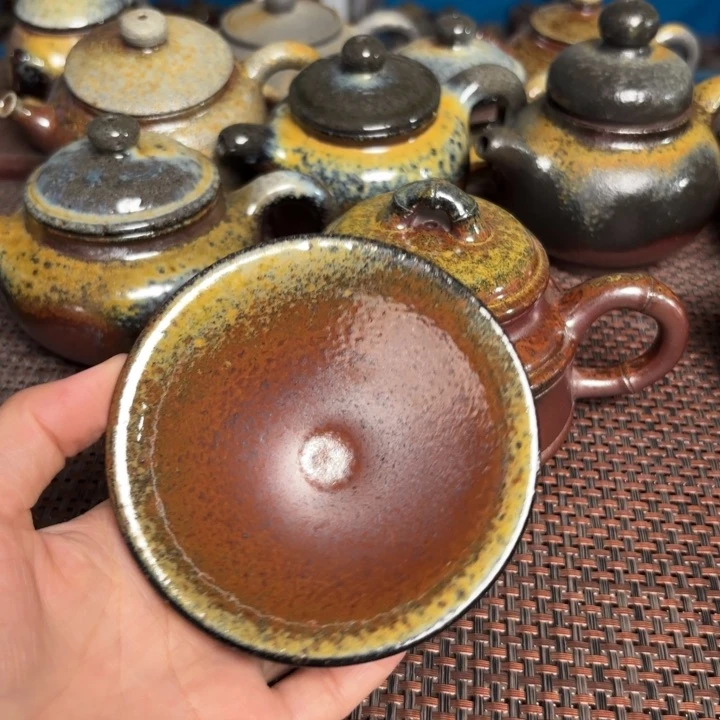 茶杯紫砂C**军金花斗笠